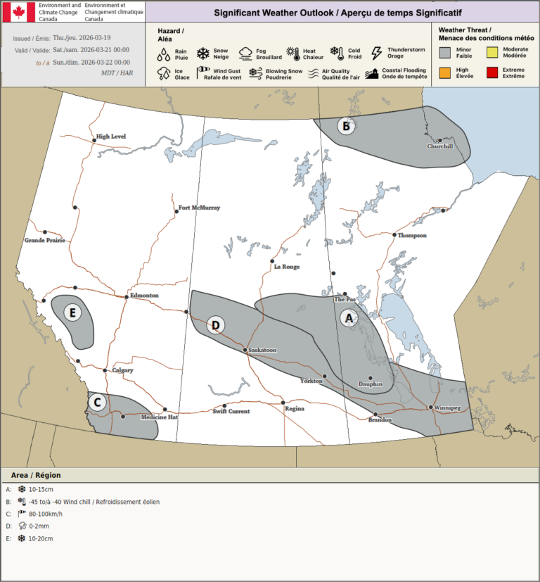 Prairie Weather This Week – Midweek update Mar 19